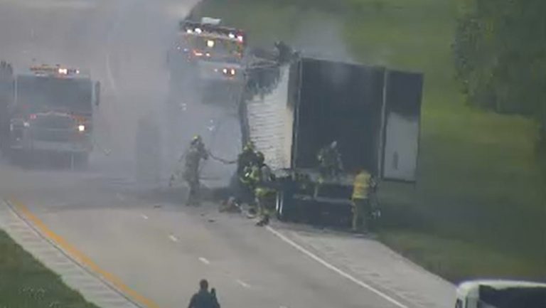 Day of crashes, fires snarl traffic on Interstate 95, Florida’s Turnpike
