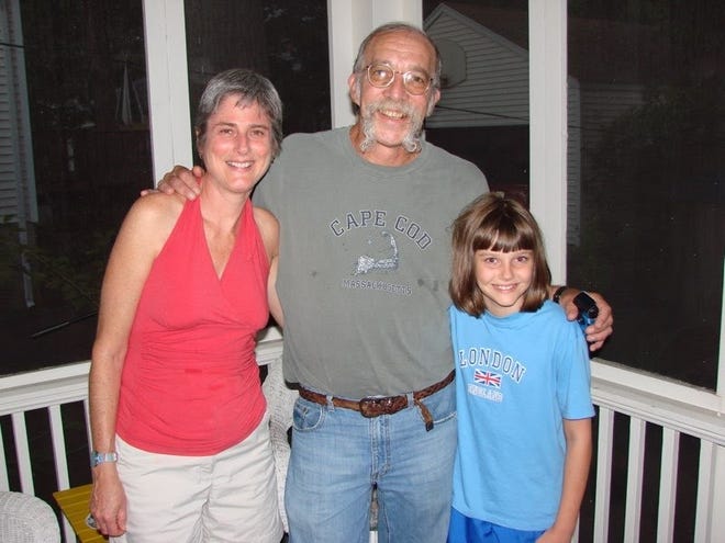 Janet Link, her brother Gregory Strasser, and her daughter, Grace Link, pictured in the early 2000s.