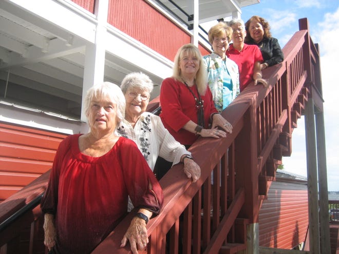 Stuart Heritage Museum volunteers and officers, from the bottom, Mary W. Jones, executive director; Betty Hardwick, manager; Suzanne Johns-Campbell, treasurer; Nancy King Crawford and Toinette Henry, board members; and Alice L. Luckhardt, correspondent secretary.