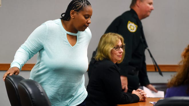 Lanadieal Ashe, 39, appeared before St. Lucie Circuit Judge Gary Sweet on Thursday, March 29, 2018 for a resentencing hearing in the Dec. 5, 1995 murder of Tariq Hussain at the Five-Star Food Store in Lakewood Park for which Ashe received a life sentence. Ashe was 17 at the time of the murder and two U.S. Supreme Court rulings concluded it's unconstitutional for juveniles convicted of homicide to receive mandatory life sentences without a chance for parole. Ashe was resentenced to 40 years and will be eligible for another review of her sentence in about three years.