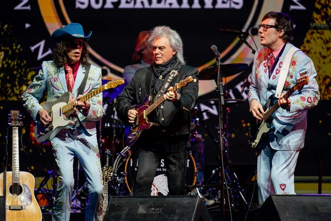 Marty Stuart and The Fabulous Superlatives perform during the 7th Musicians Hall of Fame and Museum Concert and Induction Ceremony at Municipal Auditorium in Nashville, Tenn., Tuesday, Nov. 22, 2022.