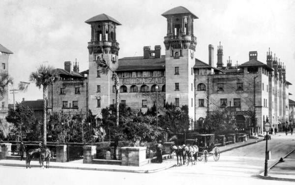 The Alcazar Hotel in St. Augustine in 1870, a Reconstruction Florida tourist destination.