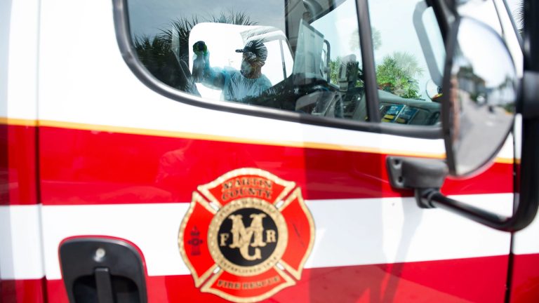 Martin County Fire Rescue ambulance crashes; road shut down