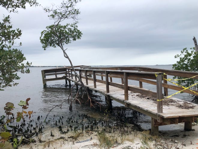 The FOS Observation Deck was damaged during Hurricane Nicole.