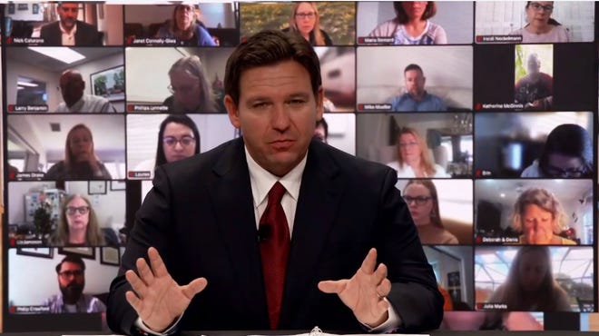 Gov. Ron DeSantis held a panel discussion Tuesday questioning the safety of COVID-19 vaccines.