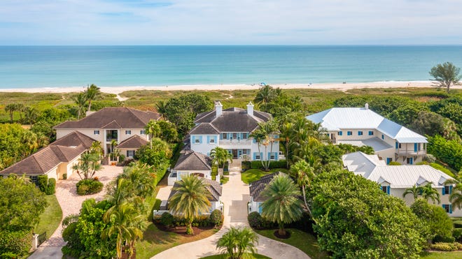 An Indian River County home, at 1804 Ocean Drive (middle), sold for $14.4 million in March 2022.