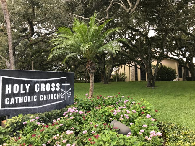 Holy Cross Catholic Church on Orchid Island in Vero Beach at 500 Iris Lane off State Road A1A.