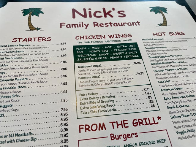 Nick’s Family Restaurant reopened Jan. 16, 2023, at a new location, the former Sammy’s Mediterranean Café at 1130 20th Place in Vero Beach.