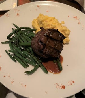 The Filet Mignon was a perfect 6-ounce hunk of tender, medium rare beef atop creamy stoneground polenta and a rich chianti demi-glace.