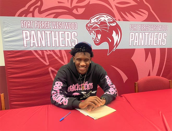 Fort Pierce Westwood senior Javian Nonnombre signed with St. Thomas University on National Signing Day taking place Wednesday, Feb. 1, 2023.