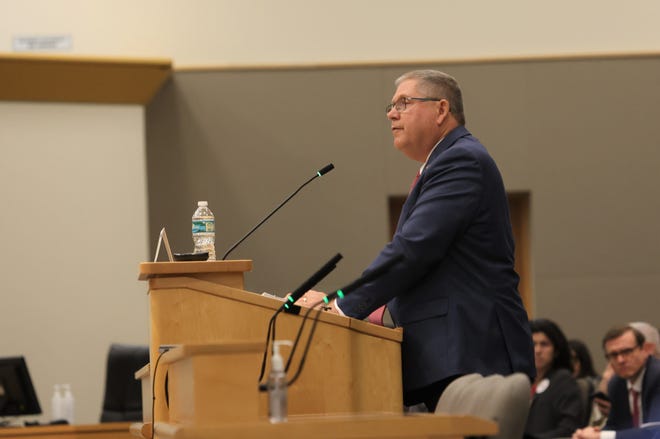 Rep. Chuck Brannan, R-Macclenny, presents House Bill 543: Concealed Carry of Weapons and Firearms Without a License at a Constitutional Rights, Rule of Law & Government Operations Subcommittee meeting on Tuesday, Feb. 7, 2023.