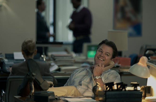 Matt Damon plays shoe salesman Sonny Vaccaro in the new movie based on how Nike and Michael Jordan partnered to make a legendary shoe, title "Air."