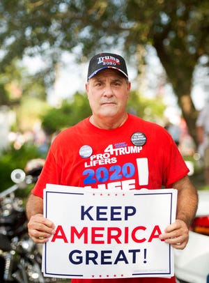 Willy Guardiola, who started a gathering of supporters of Donald Trump along the streets of Palm Beach Gardens when Trump was president, said that Trump's speeches have a “same old thing” feel. He said he hopes Trump will “go stronger” in his messaging on topics like abortion and the border crisis on Monday.