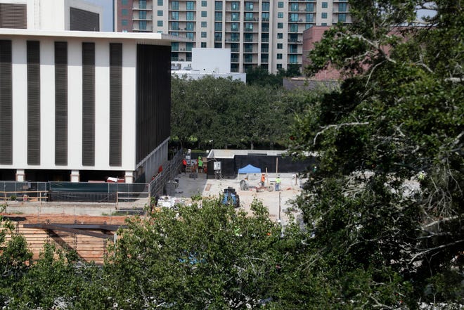 Construction continues at the Capitol complex Tuesday, August 13, 2019.