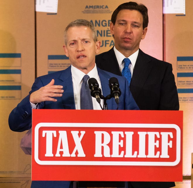 Florida House Speaker Paul Renner at Wednesday's press conference.