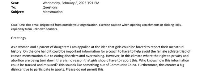 Kira, a public commenter who didn't give her last name, told the FHSAA that questions about menstrual history tear down rights to privacy as the country erodes the right to abortion.