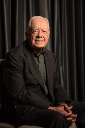 Former President Jimmy Carter, the 39th President of the United States from 1977 to 1981 and awarded the 2002 Nobel Peace Prize, photographed on March 26, 2018 at the Peninsula Hotel in New York City, NY.