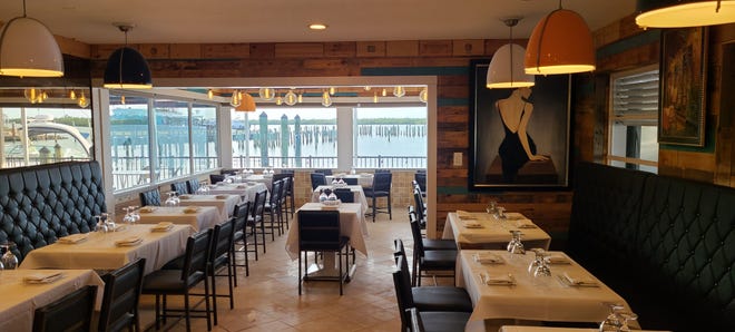 Inside Osteria Capri in Naples, Fla. This waterfront restaurant was completely renovated after Hurricane Ian's storm surge.