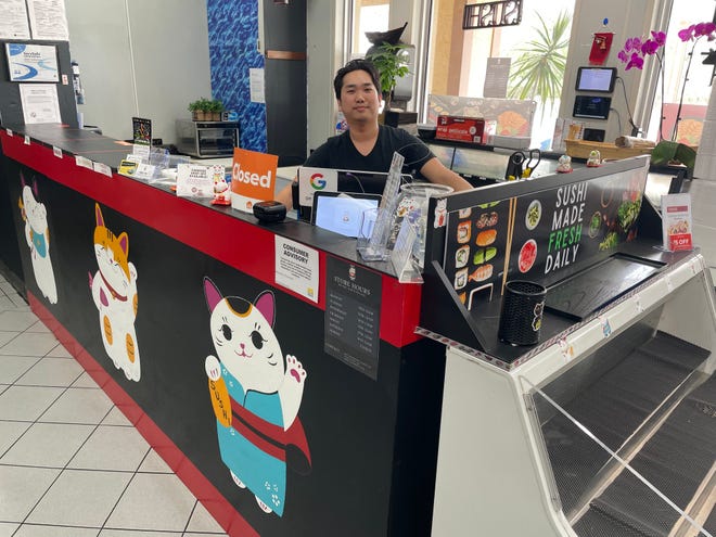 Mikko Yamaguchi, 34, opened Sushi Neko on Feb. 9, 2023, inside the the Sunoco gas station at St. James Drive and Airoso Boulevard in Port St. Lucie.