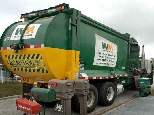Waste Management has been Sebastian's waste-collection contractor for more than 20 years.