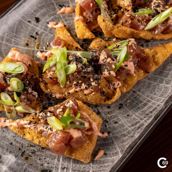 Circa69 American Gastropub opened Feb. 28, 2023, on Indian River Drive in Jensen Beach. Its menu includes poke nachos with spicy ahi tuna, pickled ginger aioli, cilantro, sweet peppers and crisp wonton chips.