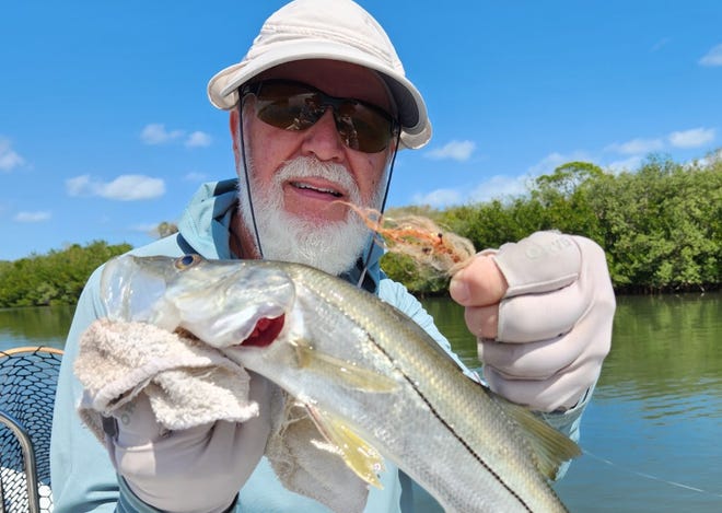 Geno Giza's hand-tied fly got its hair mighty ruffled by this snook that was caught, and released, in the Indian River.