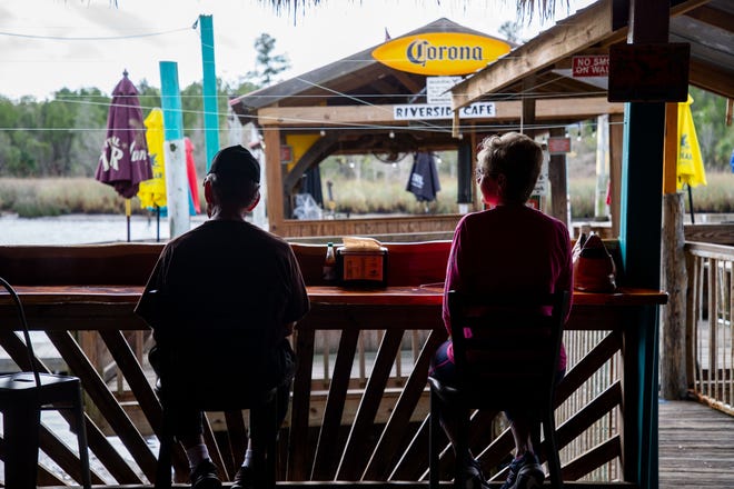 Customers enjoy lunch at Riverside Cafe in St. Marks on Tuesday, Feb. 21, 2023.