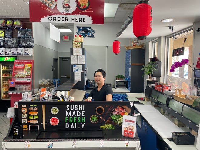 Mikko Yamaguchi, 34, opened Sushi Neko on Feb. 9, 2023, inside the the Sunoco gas station at St. James Drive and Airoso Boulevard in Port St. Lucie.