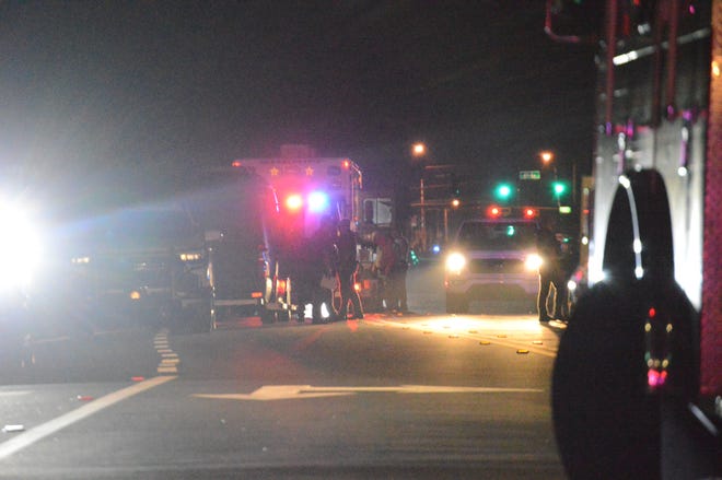 Messages over a loud speaker saying "... you are under arrest, come out with your hands up..." could be heard from 8th Street where a SWAT unit along with crisis negotiators and detectives from Indian River County Sheriff's Office were gathered attempting to reach a man thought to have a gun inside a unit at Pemberly Palms Apartment Homes Sunday around 10:30 p.m. Sunday, March 5, 2023.