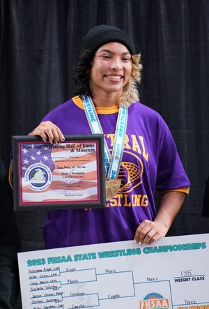 Fort Pierce Central senior Gaby Perez won the state title at 135 pounds for the second year in row and went a perfect 34-0 on the season finishing at the FHSAA Championships held at Silver Spurs Arena on Saturday, Mar. 4, 2023 in Kissimmee.