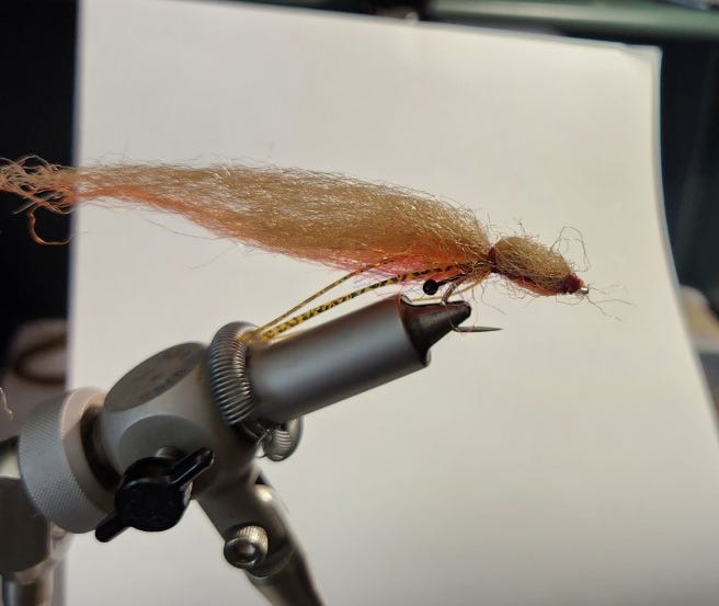 Geno Giza uses lightweight lead wire to make this fly do what he wants, and if you want, he'll hook you up with the details, via email (flyfisher9304739@aol.com) or text (717.713.8282).