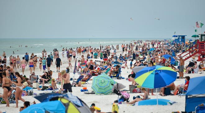 Siesta Beach, seen here during spring beak in 2022, has again been ranked the No. 2 beach in the contry by TripAdvisor.