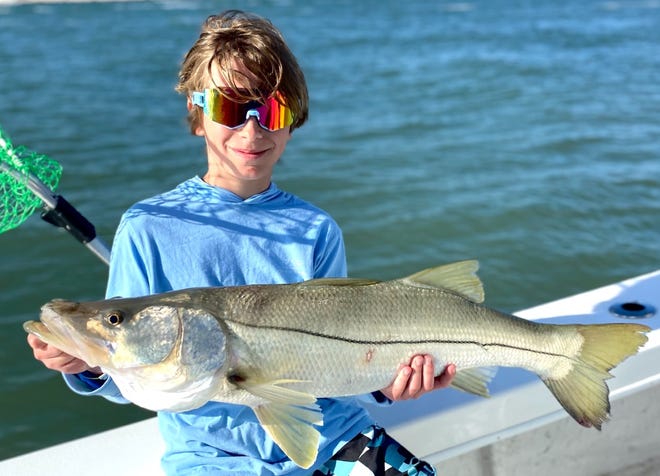 Devin Sanders caught and released this big snook aboard Capt. Jeff Patterson's Pole Dancer.