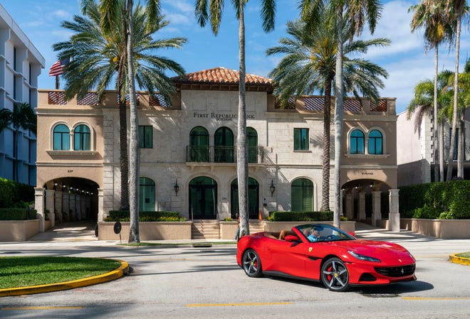 The First Republic Bank building in Palm Beach, Florida on April 5, 2023.