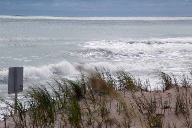 Waves rush in near Ocean Grill restaurant in Vero Beach on Thursday, Sept. 29, 2022 following Hurricane Ian.