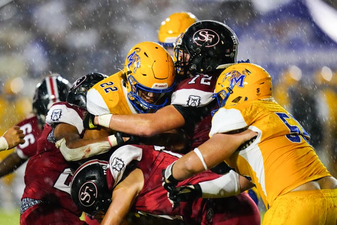 Martin County High School hosts South Fork High School in the Martin Bowl football game on Friday, Sept. 23, 2022 at Martin County High School. Martin County won 35-7.