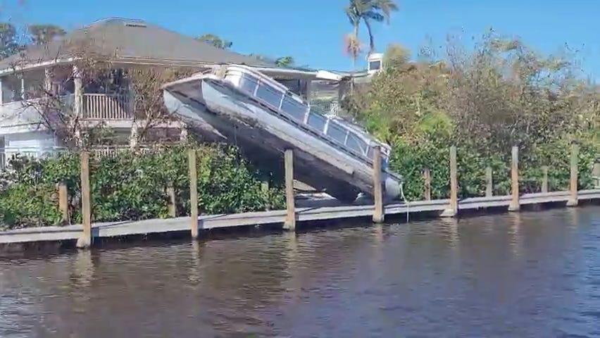 Watch a clip of Hurricane Ian's damage to in Captiva Island on Oct. 1, 2022.