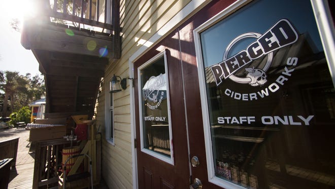 Pierced Ciderworks, the Treasure Coast's first cidery, is photographed Wednesday, March 28, 2018, in Fort Pierce. Owner Jon Nolli opened the business in February at 411 N. Second St., the former location of Sailfish Brewing Company.