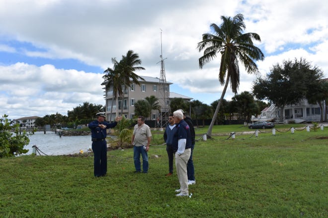 Vice Division Cmdr. Sean Hart, of the U.S. Coast Guard Auxiliary Division 5, District 7, teaches a boating safety course in Fort Pierce, Fla., Saturday, Nov. 16, 2019.