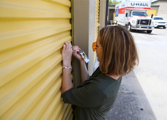 "I''m just starting to move my stuff from my mother's house to the storage unit because there's just isn't enough space at her home. One bedrooms have in the last two months jumped from like $1,400 or $1,500 which was still out of my price range to around $1,700 to $1,800," said Marni Gandel, who opens her storage unit Saturday, May 14, 2022, at Life Storage in Port St. Lucie. Gandel, a 39-year-old living with her mother since the start of the pandemic, has been unable to find an affordable one-bedroom apartment.