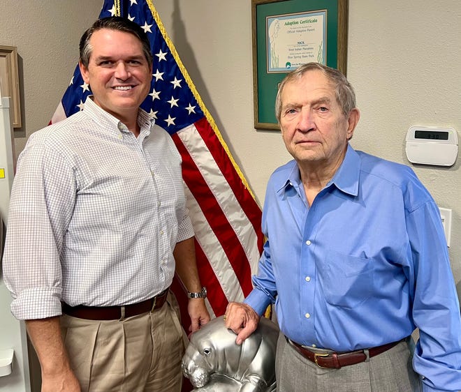 Florida Secretary of State Cord Byrd and Manatee County Supervisor of Elections Mike Bennett met in Bradenton Wednesday, Oct. 5. Byrd was touring counties impacted by Hurricane Ian to assess how their election infrastructure held up.