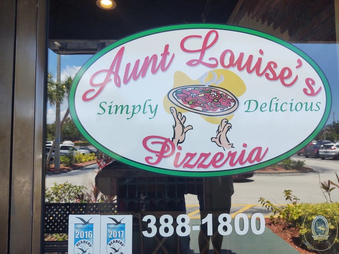 Aunt Louise's Pizzeria is located at the Riverwalk Shopping Center in Sebastian.