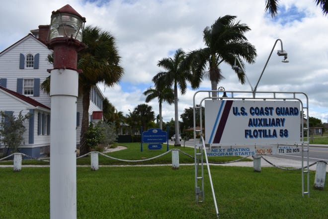 The U.S. Coast Guard Auxiliary Flotilla 58 in Fort Pierce, Fla., advertises a boating safety course, Saturday, Nov. 16, 2019.
