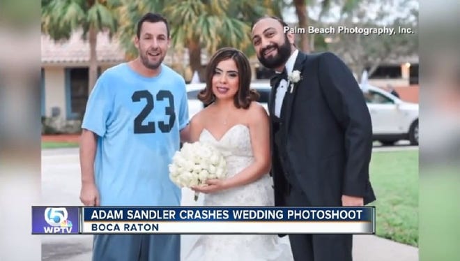 After spotting actor Adam Sandler after their wedding ceremony in Boca Raton in November 2018, this couple did what any fans would do. They got a picture with him. Palm Beach Photography Inc. posted the photo on its Facebook page, showing Karan and Tatiana Shah at the Pavillion Grille in Boca Raton, according to WPTV.