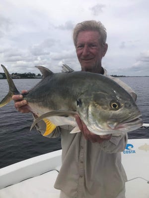 Jacks are wild. Capt. John Young of Bites On charters in Port St. Lucie steered an angler to this big jack catch in the St. Lucie River on Nov. 13, 2022.