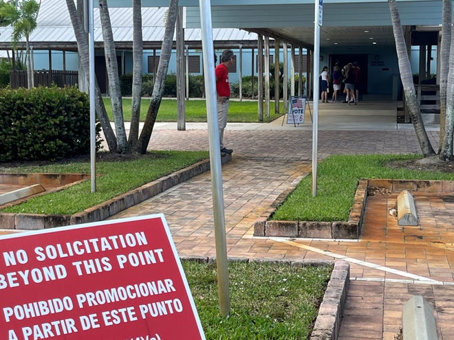 There’s been a steady line of voters all day waiting to cast their ballot at Precinct 6 in Stuart at the Covenant Fellowship Baptist Church, 2880 SE Aster Lane. There was a crowd of people waiting to vote this morning when polls opened at 7 a.m., election officials said.