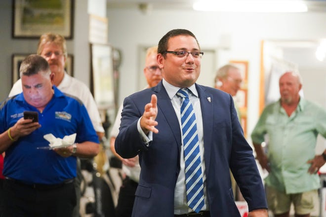 Former County Commissioner Anthony Bonna wins the Port St. Lucie City Council District 3 seat in a runoff election against Travis Walker Tuesday, Dec. 7, 2021, at Club Med Golf Pro Shop in Port St. Lucie. "I'm so grateful for the people of Port St. Lucie and I'm so excited to get to work," said Bonna. "It's been a long six months on the campaign and I've enjoyed meeting everyone and learning about the issues in our city. I'm very optimistic about our future."