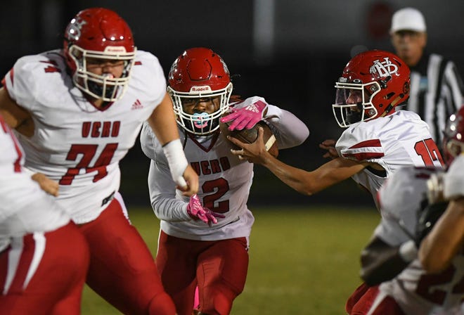 High school football action. Martin County hosts Vero Beach on Friday, October 21, 2022, at Martin County High School in Stuart. Martin County won 28-21.