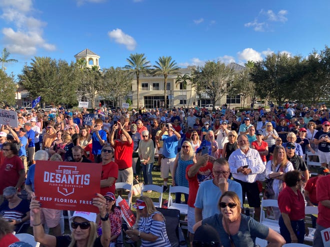 An estimated crowd of 2,000 attend Gov. Ron DeSantis’ Nov. 5, 2022, “Don’t Tread on Florida” tour stop in the Tradition community in Port St. Lucie.