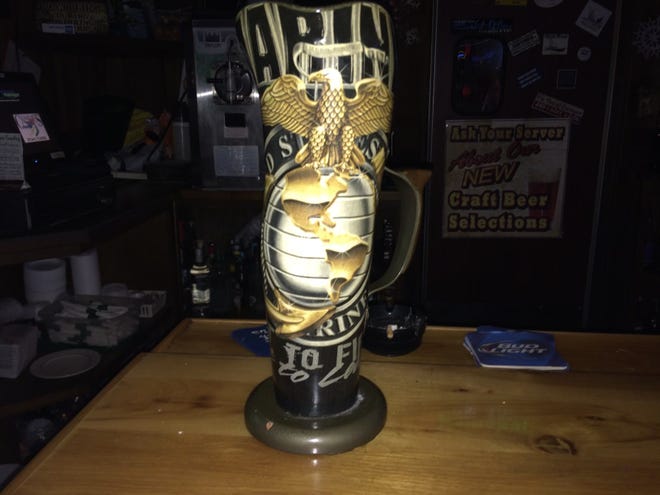 Jack Simpson's prosthetic leg at Charlie's Neighborhood Bar and Grill.